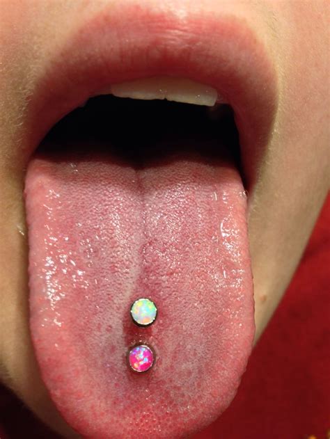 double tongue piercing|More.